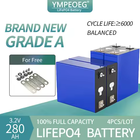 100% Full Capacity 4PCS/8PCS 3.2V280Ah Deep Cycles LiFePo4 Battery Cell Brand New Grade A Rechargeab