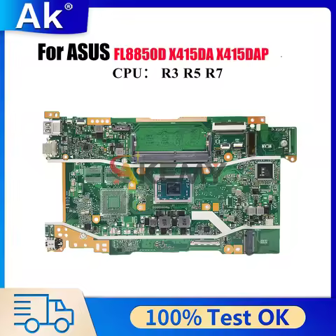 X415DA Laptop Motherboard For ASUS VivoBook X415DAP FL8850D X415DA X415D Notebook Mainboard With R3