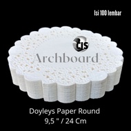 Doyleys Paper Round 9.5" Round Doyleys Paper 24 Cm - contents 100