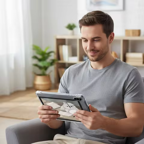 TPU Tablet Case Transparent with Pen Slot Back Cover Shockproof Ultra-thin Protective Cover for Bigm