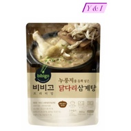 [Korean Food] CJ BIBIGO crust of overcooked rice Drumsticks samgyetang 600g 누룽지 닭다리 삼계탕