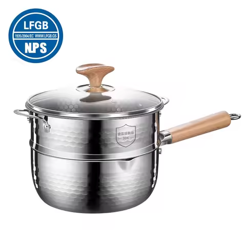LFGB Certification 316L Stainless Steel Kitchen Yukihira Pot 99.9% Anti-bacterial Japanese Light-Wei