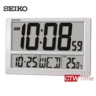 Seiko DIGITAL LCD นาฬิกาดิจิตอล แขวนผนังพร้อมขาตั้ง รุ่น QHL080S