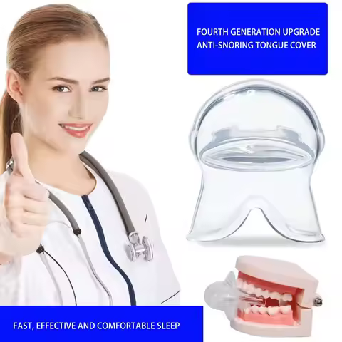 Medical Silicone Anti Snoring Tongue Anti Snore Device Apnea Aid Tongue Retainer Anti Snoring Mouthp