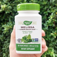 เลมอนบาล์ม Melissa Lemon Balm Leaf 1500mg 100 Vegetarian Capsules (Natures Way®)