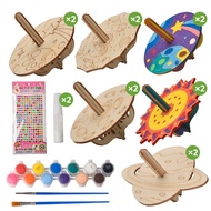 Children Educational Toys Wooden Assembling Toys diy Handicraft Planet Top Assembling Painting Toys