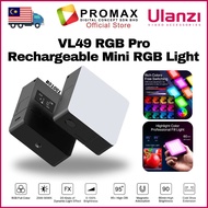 Ulanzi VL49 RGB PRO Rechargeable Mini Light 2500K-9000K Camera Light with Honeycomb Diffuser B01001