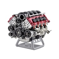 Newcomer V8 Mini Engine Model Kits That Works, RC Simulation Dynamic V8 Engine Internal Combustion D