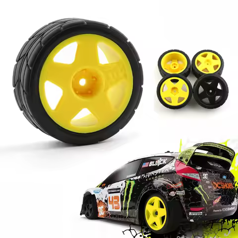 RS RC Racing Car Tires On Road Tyre Plastic Wheels for 1/10 Tamiya TT01 TT02 XV01 TA06 PTG-2 HPI HSP