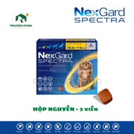 Nexgard SPECTRA - Box of 3 tablets - Chewable tablets to prevent and treat internal and external par