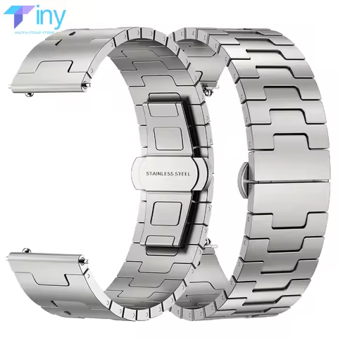22mm Titanium Strap Wristband for Huawei Watch GT5/4/3/2 Pro 46mm Metal Watchband for Samsung Galaxy