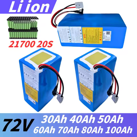 72v 40Ah 50Ah 60Ah 70Ah 80Ah 100Ah lithium ion battery pack 40A 50A 60A 70A 80A 100A with bluetooth 