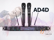 ไมค์ลอยคู่shure AD4D (รุ่น2จอ) ตัวท็อป วอยซ์แดง เสียงดี เสียงใส ปลายซิบ ระยะ50-100เมตร ความถี่ใหม่  