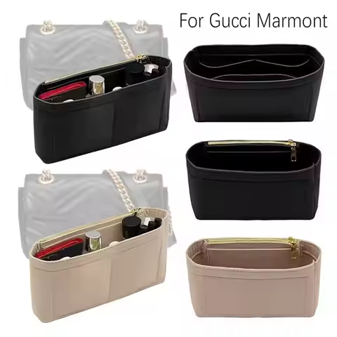 Tidy Felt Handbag Insert Bag Black Khaki Storage Organization Purse Liner Bag Organiser For Marmont