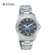 Titan Black Dial Metal Strap Men's Watch 9490SM02