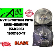 AJI RACING RIM NVX SPORTRIM OPEN HUB CUSTOM HUB RIM 160X160-17 AEROX 505 RIM BLACK