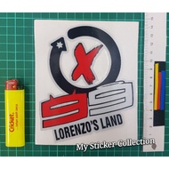 Lorenzo 99 (15cm x 12cm ) Sticker Cutting Overlapping Reflective #lorenzo99 #lorenzo #99