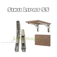 Siku Lipat Fold Bracket Rak Dinding Meja Rias Stainless Steel Ss Ghc