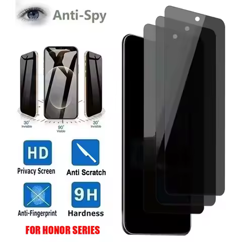 2-4pcs Anti-spy Tempered Glass For Honor 200 90 70 Lite Screen Protector Honor X8b X8a X7b X7a X6a X