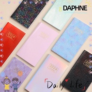 DAPHNE 2024 Agenda Book, A6 with Calendar Diary Weekly Planner, Mini Dazzling Colorful Pocket Notebooks Students
