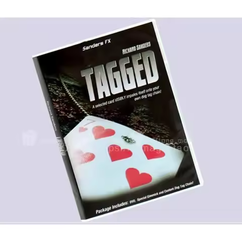Tagged By Richard Sanders Necklace Knot Find Card Box Packing With DVD Magic Trick Close Up Street S