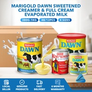[One Carton] Marigold Dawn Sweetened Creamer & Full Cream Evaporated Milk - Rich & Creamy Dairy