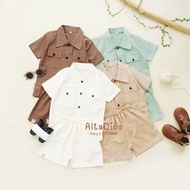 KEMEJA [Altadiosbaby] HUNTER Safari Set Gift | Boys Safari Clothes | Safari Shirt Set | Safari Suit 