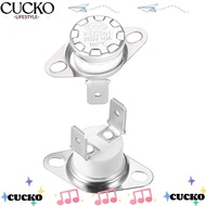 CUCKO 2pcs Temperature Switch, N.C Adjust 160°C/320°F Thermostat, Durable Sliver KSD301 Snap Disc Temperature Controller