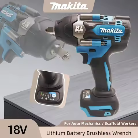 Makita DTW700Z 18V Cordless Impact Wrench - Brushless Rechargeable Electric Screwdriver Machine & Po