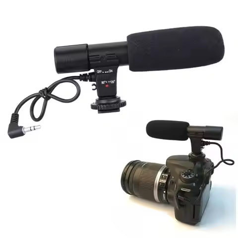 Mic-01 3.5mm DV Stereo Microphone For Canon Nikon DSLR Camcorder Utility Camera Professional Intervi
