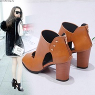 [Plus Size 42] Women Elegant Kasut Perempuan Heels Sandals Plus Size 42