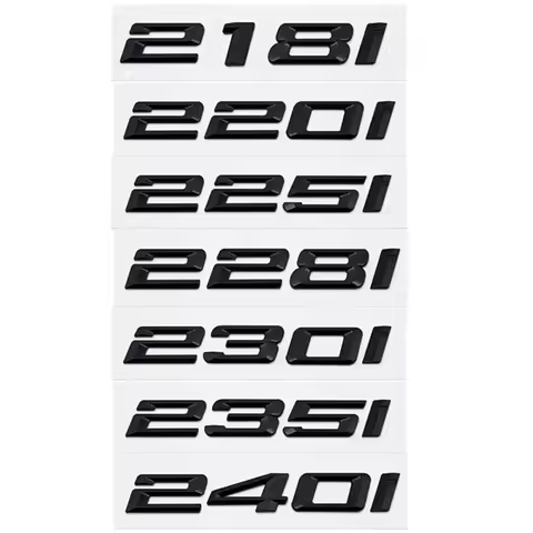 3D ABS Car Trunk Letters Logo Decals Badge Emblem Sticker For BMW 2 Series 216i 218i 220i 225i 228i