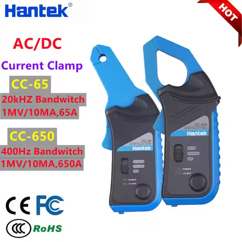 Hantek CC-65 CC-650 CC-800 Current Clamp Oscilloscope Probe for 6022BE 1008C DSO2D15 TO1112D AC/DC A