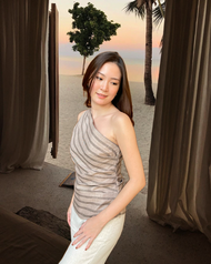 GRIS One-Shoulder Gena Top (only navy stripe preorder 14 days)