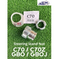 (SDC) STEERING STAND NUT Honda C70 , C70z / GBO , GBOJ Front Fork Handle T Stem Steering Cone Nut Se