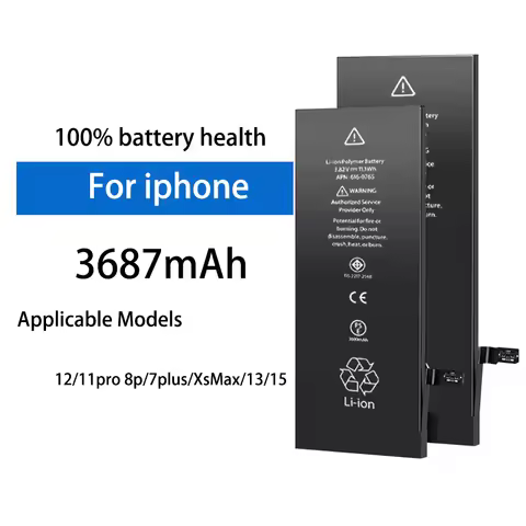 3687mAh High Capacity Lithium Battery For Apple iPhone X XS Max 7Plus 8P 11 11Pro 12 13 15 Durable R