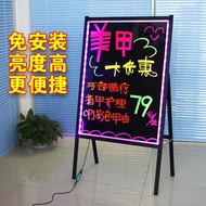 Papan iklan bercahaya, papan pendarfluor, papan iklan, papan hitam untuk kedai, papan hitam berkelip