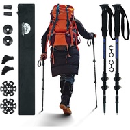 Tongkat Berjalan Nordic, Tongkat Hiking Teleskopik Satu Bahagian, Tongkat Trekking Aluminium, Tongka