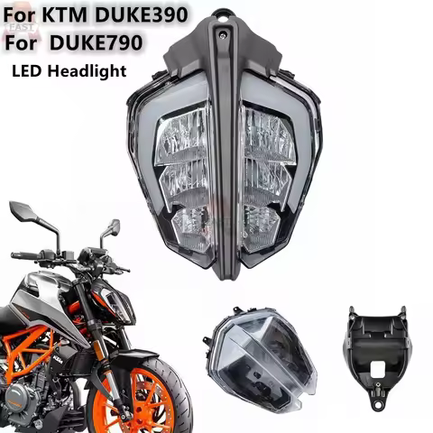For KTM Duke 790 390 2017-2023 Motorcycle LED Headlight Assembly Headlamp Front Head Light Side Guar