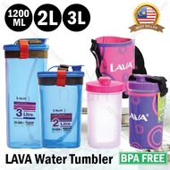LAVA Water Bottle Tumbler Strip Straw Carry Bag 1200ml 2L 3L BPA FREE/Botol Air Minuman Dengan Beg
