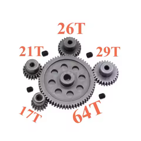 RC Steel Spur Differential Main Gear Motor Gear 17T/21T/26T/29T/64T For 1/10 HSP 94103 94107 94111 9