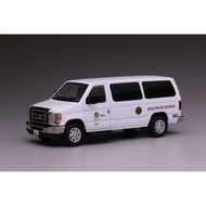 1:64 596 White Hollywood E350 Super Duty Wagon Van Model Diecast Collect Display Metal Car BN