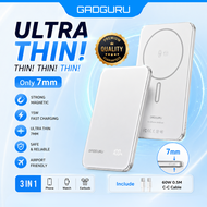 【CCC Certified】GADGURU Ultra-Slim Fast charging Power Bank with Magnetic Wireless Charging for iphon