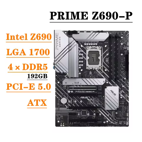 ASUS PRIME Z690-P DDR5 Motherboard LGA 1700 Socket ATX Intel Z690 Chipset for Gaming And PC Building