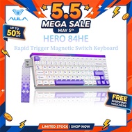 AULA HERO 84HE Magnetic Mechanical Keyboard RT0.01 8Khz Wired with RGB Light Box Low Latency Keyboar