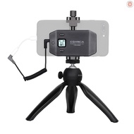 COMICA CVM-WS50(C) 6-Channel UHF Wireless Smartphone Lavalier Microphone System with Phone Clamp and Mini Tripod for Mobile Live Video   Vlog Interview Conferen  G&amp;M-2.20