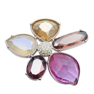 施華洛世奇花朵圖案TOP，鑲嵌水晶和水鑽 [二手]