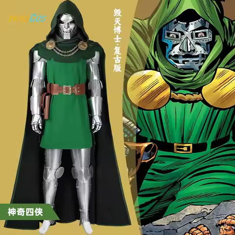 Fantastic Four Doctor Doom Victor Von Doom Cosplay Costume Full Set Halloween Party Role Play Outfit