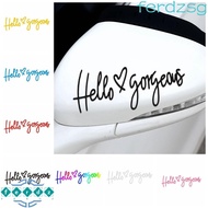 JENNIFERDZSG Hello Gorgeous Cartoon Sticker, Hello Gorgeous Reflective Hello Gorgeous Car Sticker, Letter Self Adhesive Scrapbooking Hello Gorgeous Decals Auto Styling