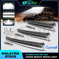 DVISUV Curved LED Light Bar Spot Flood Combo Driving Beam Car Lights for 4x4 Offroad Truck SUV 12V 24V Sportlights LENS Super Bright Headlightgs